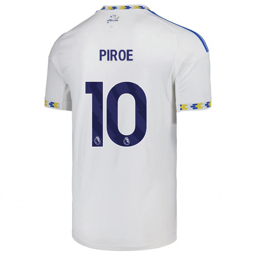 Danxen Kvinnor Joël Piroe #10 Vit Blå Hemmatröja Matchtröjor 2025/26 Tröjor T-Tröja