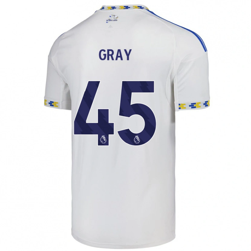 Danxen Kvinnor Harry Gray #45 Vit Blå Hemmatröja Matchtröjor 2025/26 Tröjor T-Tröja