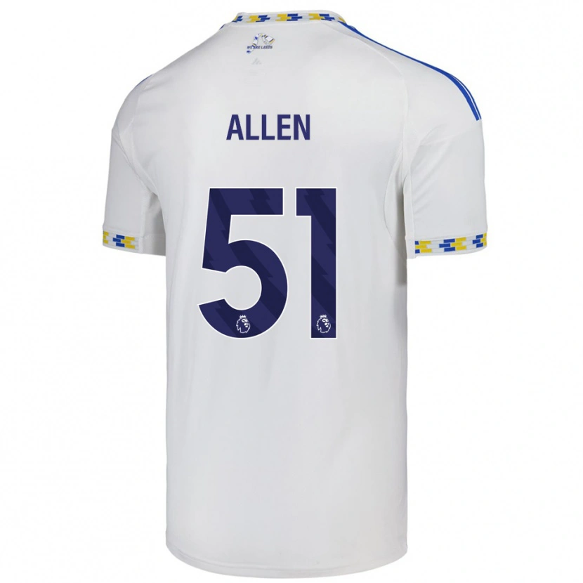 Danxen Kvinnor Charlie Allen #51 Vit Blå Hemmatröja Matchtröjor 2025/26 Tröjor T-Tröja