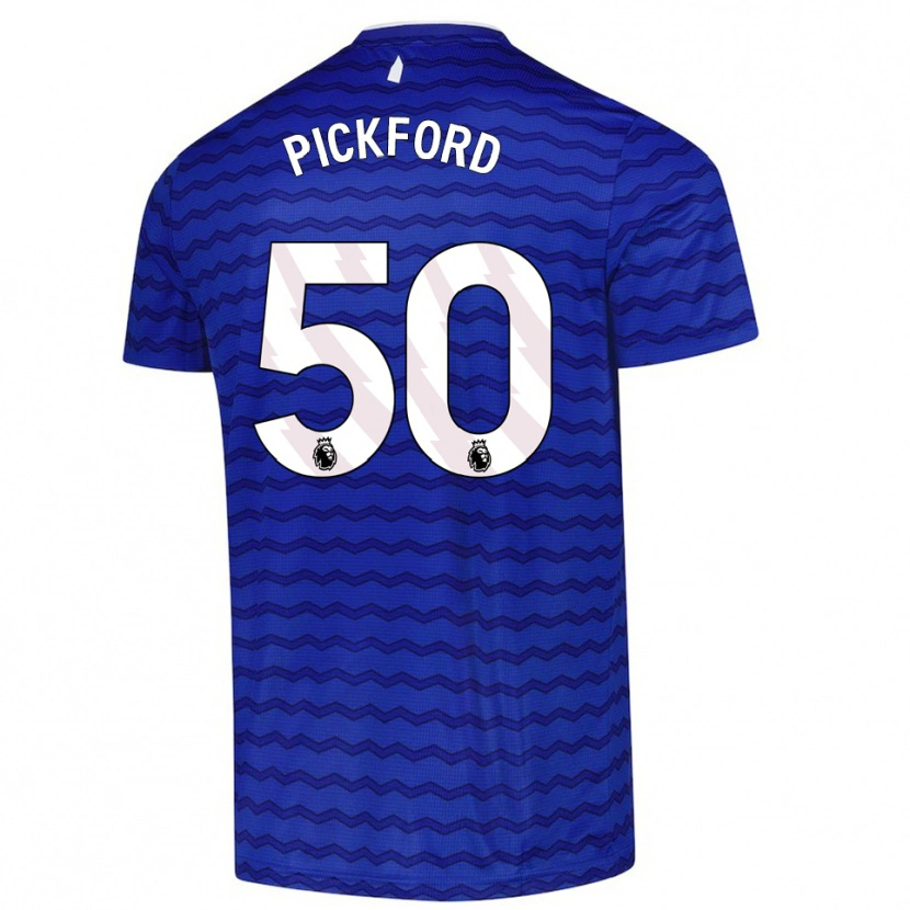 Danxen Kvinnor George Pickford #50 Blå Marinblå Hemmatröja Matchtröjor 2025/26 Tröjor T-Tröja