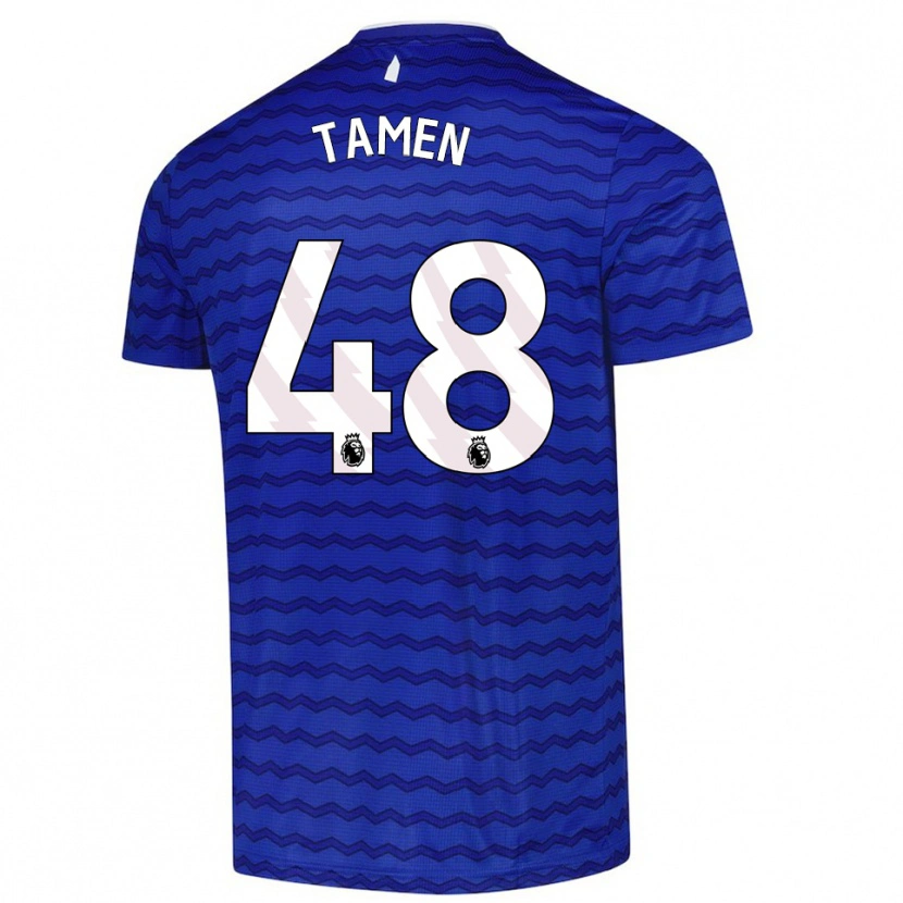 Danxen Kvinnor William Tamen #48 Blå Marinblå Hemmatröja Matchtröjor 2025/26 Tröjor T-Tröja