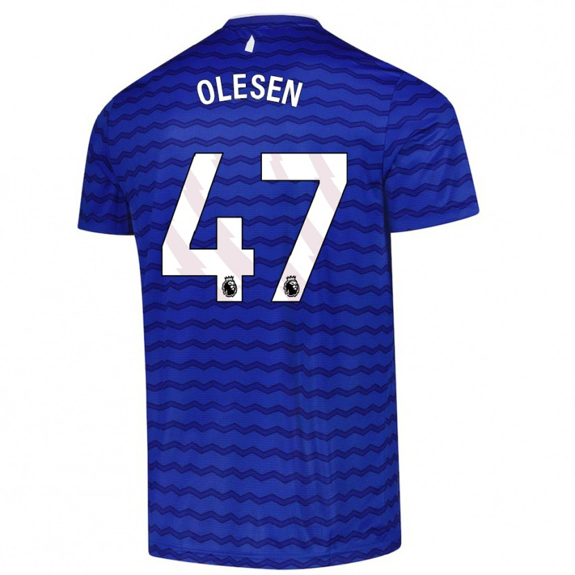 Danxen Kvinnor Karoline Olesen #47 Blå Marinblå Hemmatröja Matchtröjor 2025/26 Tröjor T-Tröja