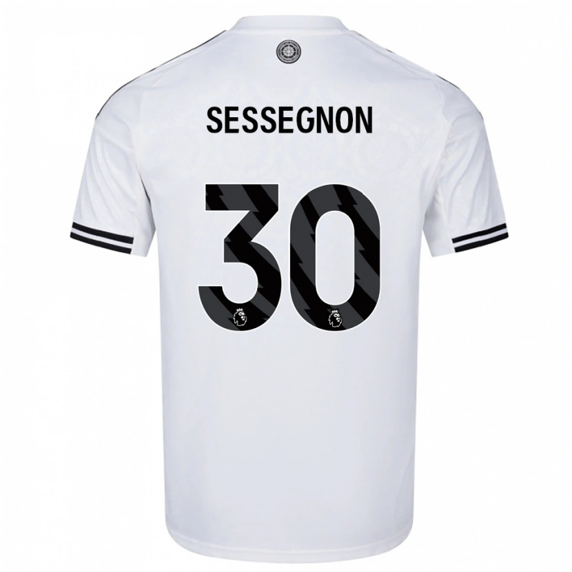 Danxen Kvinnor Ryan Sessegnon #30 Vit Svart Hemmatröja Matchtröjor 2025/26 Tröjor T-Tröja