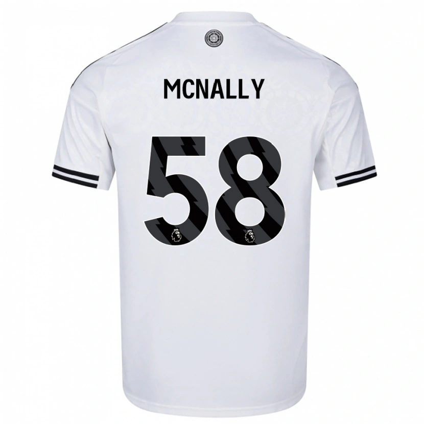 Danxen Kvinnor Alfie Mcnally #58 Vit Svart Hemmatröja Matchtröjor 2025/26 Tröjor T-Tröja