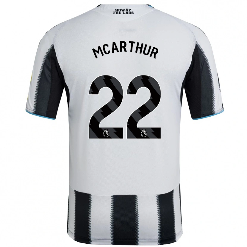 Danxen Kvinnor Charlie Mcarthur #22 Svart Vit Hemmatröja Matchtröjor 2025/26 Tröjor T-Tröja