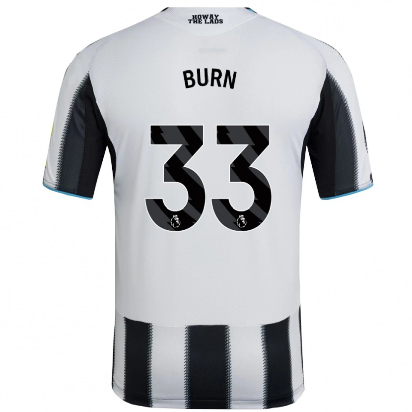 Danxen Kvinnor Dan Burn #33 Svart Vit Hemmatröja Matchtröjor 2025/26 Tröjor T-Tröja