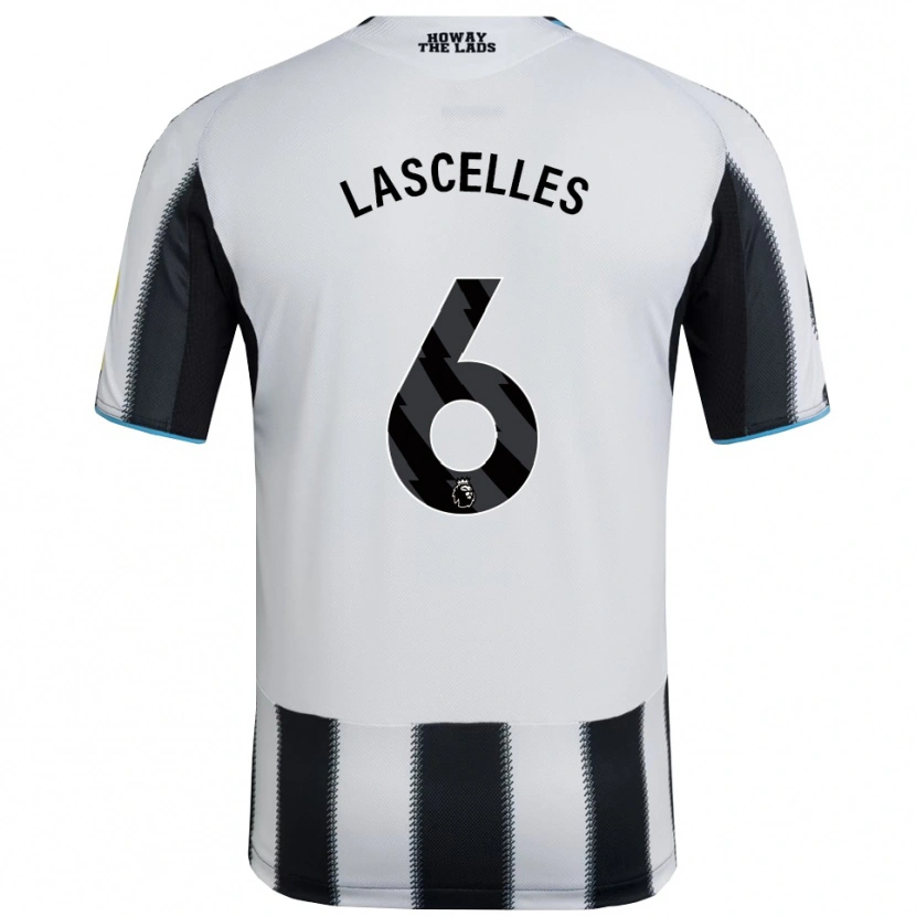 Danxen Kvinnor Jamaal Lascelles #6 Svart Vit Hemmatröja Matchtröjor 2025/26 Tröjor T-Tröja