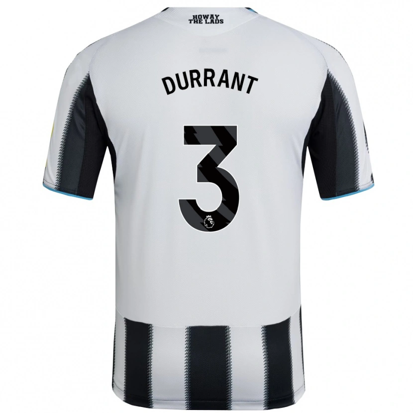 Danxen Kvinnor Jake Durrant #3 Svart Vit Hemmatröja Matchtröjor 2025/26 Tröjor T-Tröja