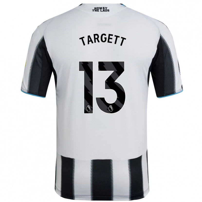 Danxen Kvinnor Matt Targett #13 Svart Vit Hemmatröja Matchtröjor 2025/26 Tröjor T-Tröja