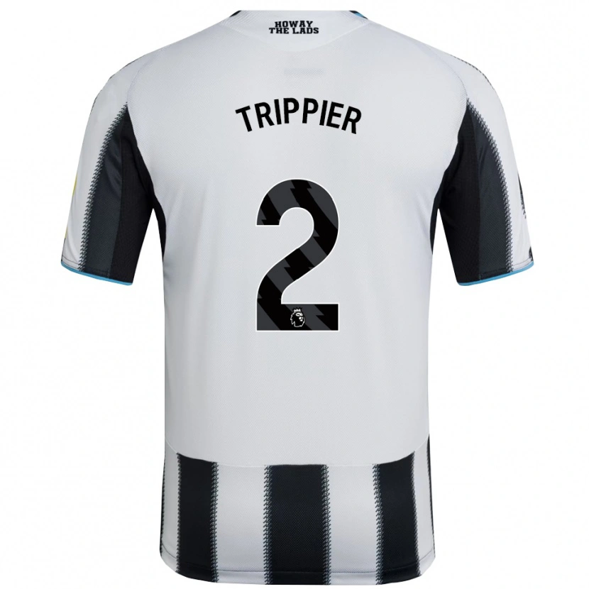 Danxen Kvinnor Kieran Trippier #2 Svart Vit Hemmatröja Matchtröjor 2025/26 Tröjor T-Tröja