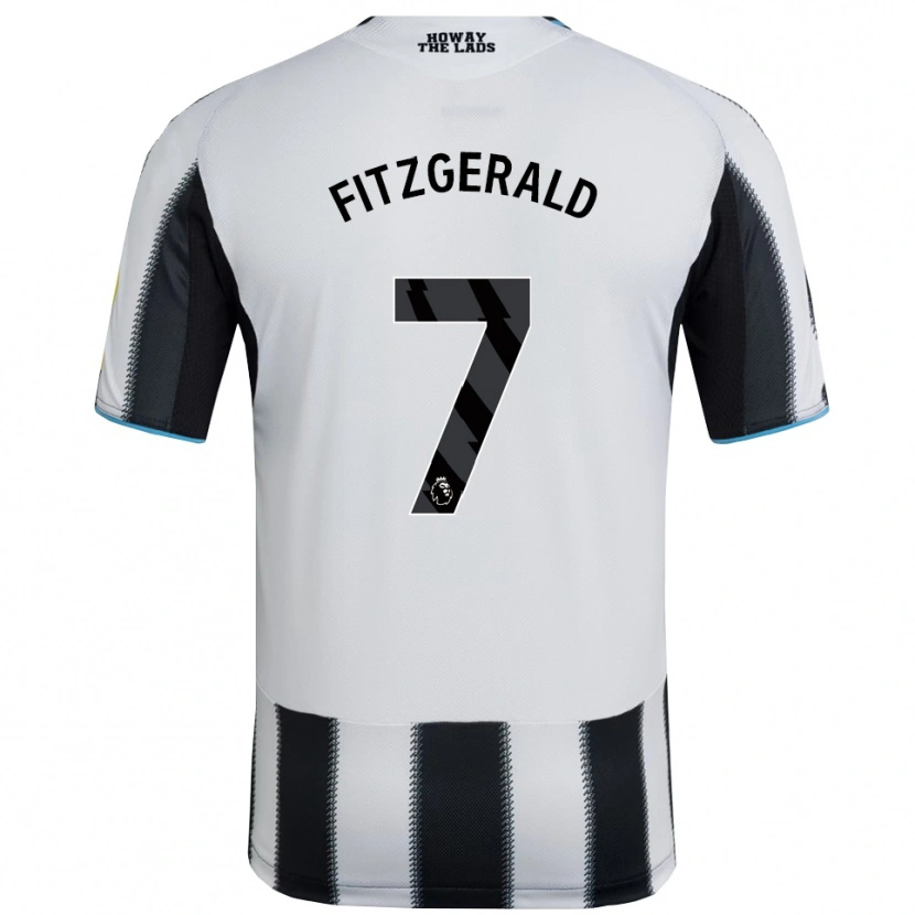 Danxen Kvinnor Kyle Fitzgerald #7 Svart Vit Hemmatröja Matchtröjor 2025/26 Tröjor T-Tröja