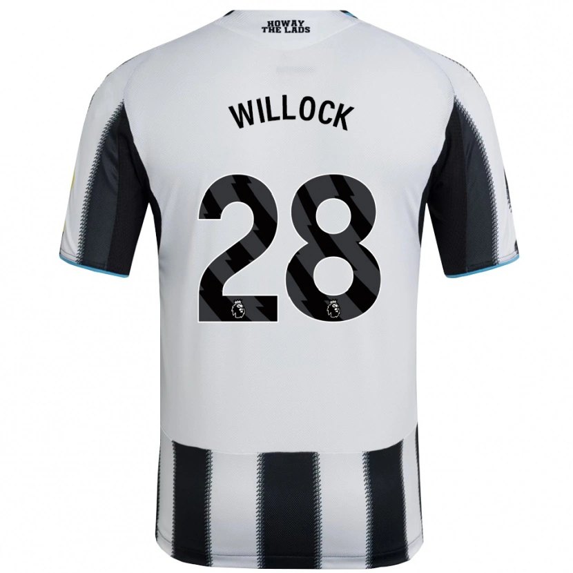Danxen Kvinnor Joe Willock #28 Svart Vit Hemmatröja Matchtröjor 2025/26 Tröjor T-Tröja