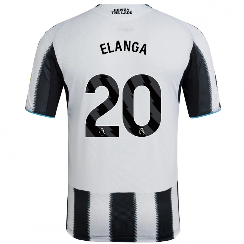 Danxen Kvinnor Anthony Elanga #20 Svart Vit Hemmatröja Matchtröjor 2025/26 Tröjor T-Tröja