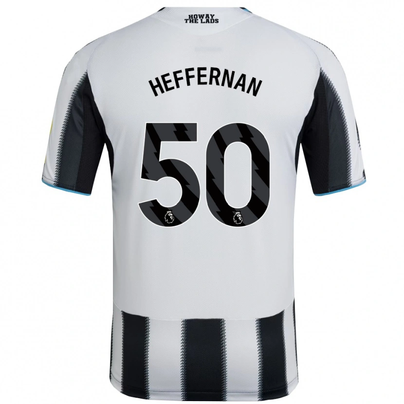 Danxen Kvinnor Cathal Heffernan #50 Svart Vit Hemmatröja Matchtröjor 2025/26 Tröjor T-Tröja