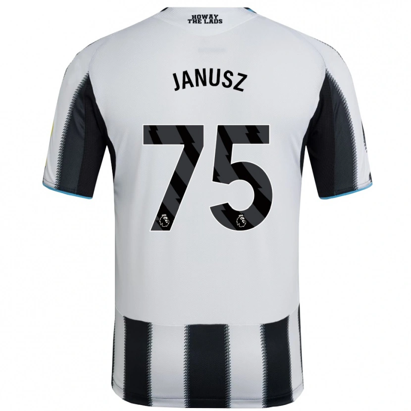 Danxen Kvinnor Adrian Janusz #75 Svart Vit Hemmatröja Matchtröjor 2025/26 Tröjor T-Tröja