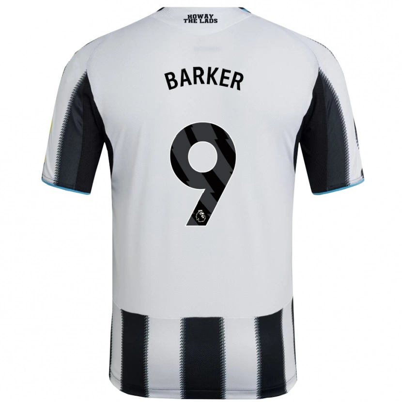 Danxen Kvinnor Katie Barker #9 Svart Vit Hemmatröja Matchtröjor 2025/26 Tröjor T-Tröja