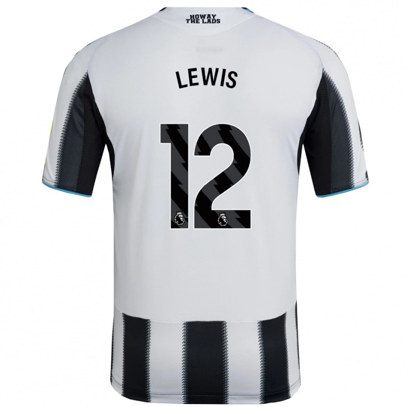 Danxen Kvinnor Jamal Lewis #12 Svart Vit Hemmatröja Matchtröjor 2025/26 Tröjor T-Tröja