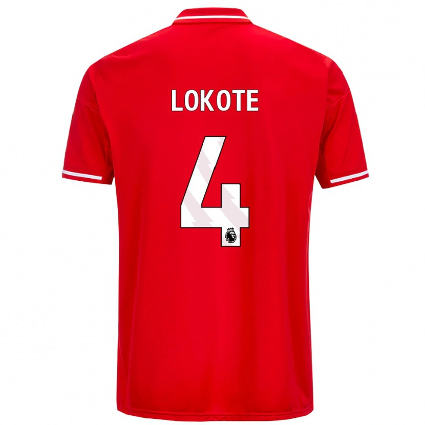 Danxen Kvinnor Eleazar Lokote #4 Röd Vit Hemmatröja Matchtröjor 2025/26 Tröjor T-Tröja
