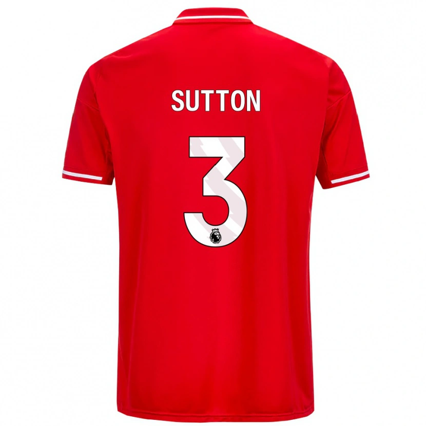 Danxen Kvinnor Spencer Sutton #3 Röd Vit Hemmatröja Matchtröjor 2025/26 Tröjor T-Tröja