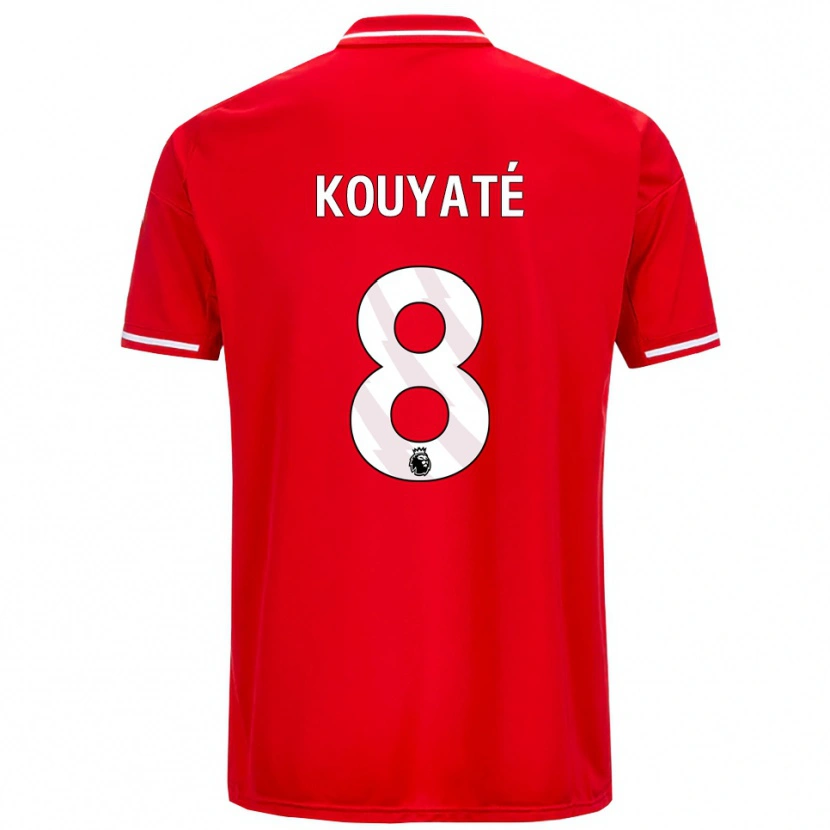 Danxen Kvinnor Cheikhou Kouyate #8 Röd Vit Hemmatröja Matchtröjor 2025/26 Tröjor T-Tröja
