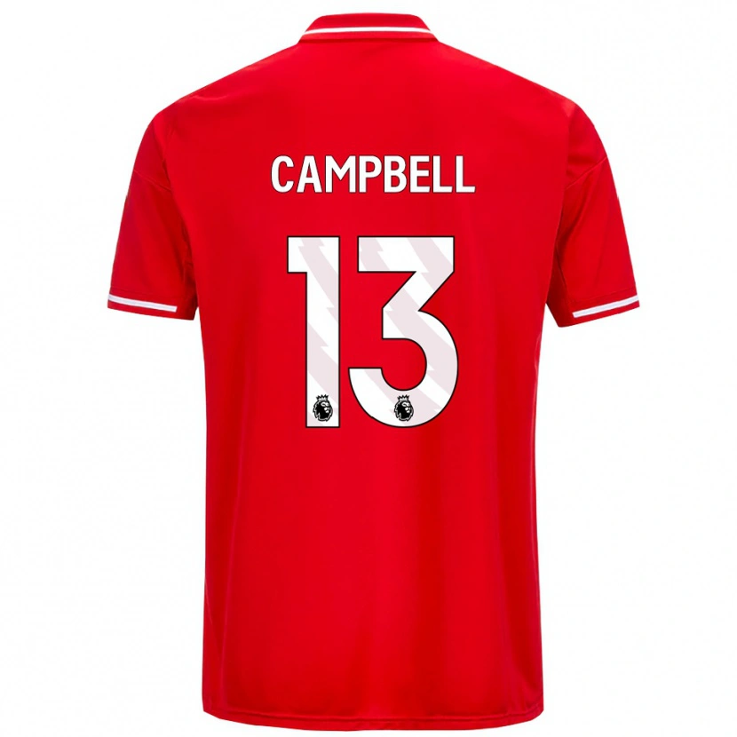 Danxen Kvinnor Luke Campbell #13 Röd Vit Hemmatröja Matchtröjor 2025/26 Tröjor T-Tröja