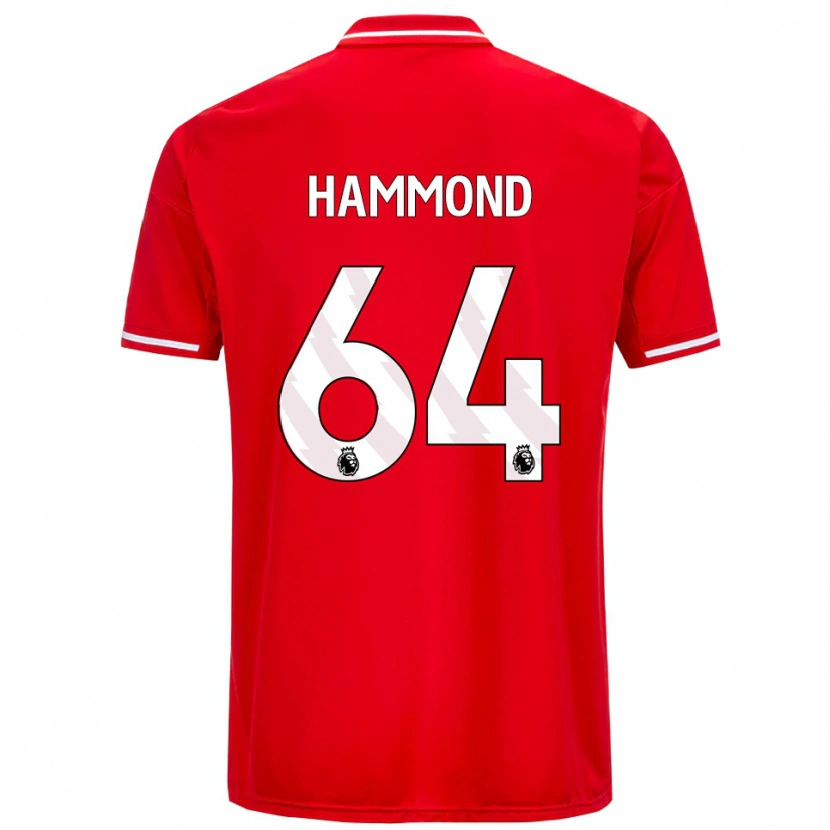 Danxen Kvinnor Ben Hammond #64 Röd Vit Hemmatröja Matchtröjor 2025/26 Tröjor T-Tröja