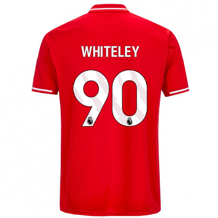 Danxen Kvinnor Jonathan Whiteley #90 Röd Vit Hemmatröja Matchtröjor 2025/26 Tröjor T-Tröja