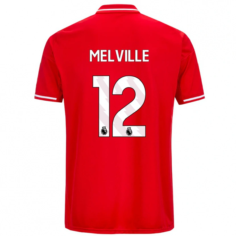 Danxen Kvinnor Logan Melville #12 Röd Vit Hemmatröja Matchtröjor 2025/26 Tröjor T-Tröja