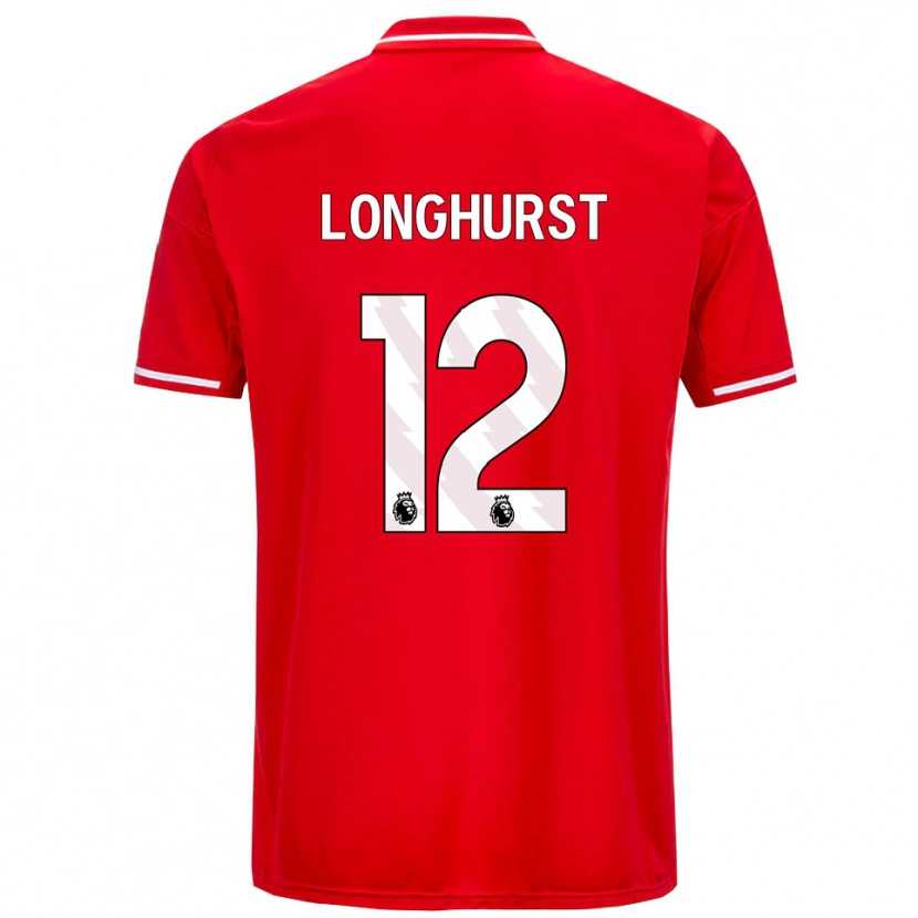 Danxen Kvinnor Kate Longhurst #12 Röd Vit Hemmatröja Matchtröjor 2025/26 Tröjor T-Tröja