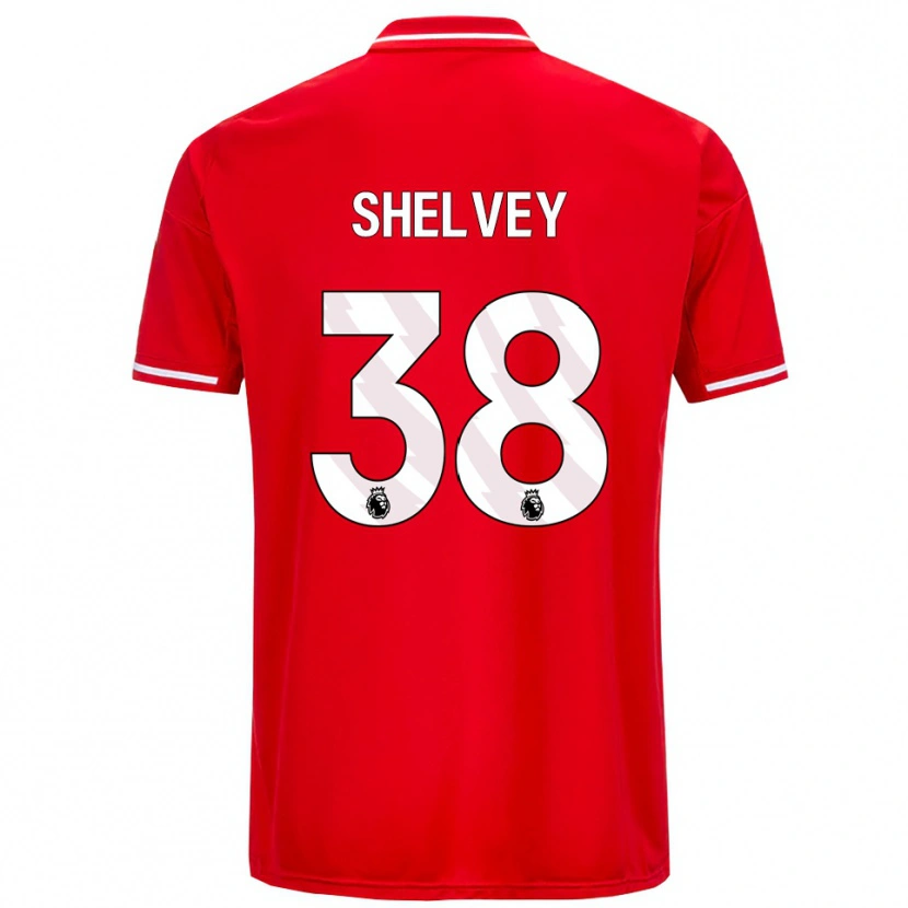 Danxen Kvinnor George Shelvey #38 Röd Vit Hemmatröja Matchtröjor 2025/26 Tröjor T-Tröja