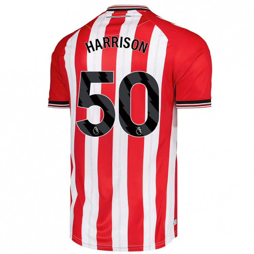 Danxen Kvinnor Harrison Jones #50 Röd Vit Hemmatröja Matchtröjor 2025/26 Tröjor T-Tröja