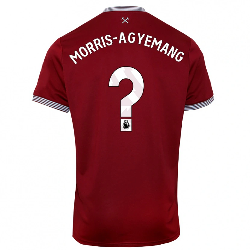 Danxen Kvinnor Reggie Morris-Agyemang #0 Vinröd Vit Hemmatröja Matchtröjor 2025/26 Tröjor T-Tröja
