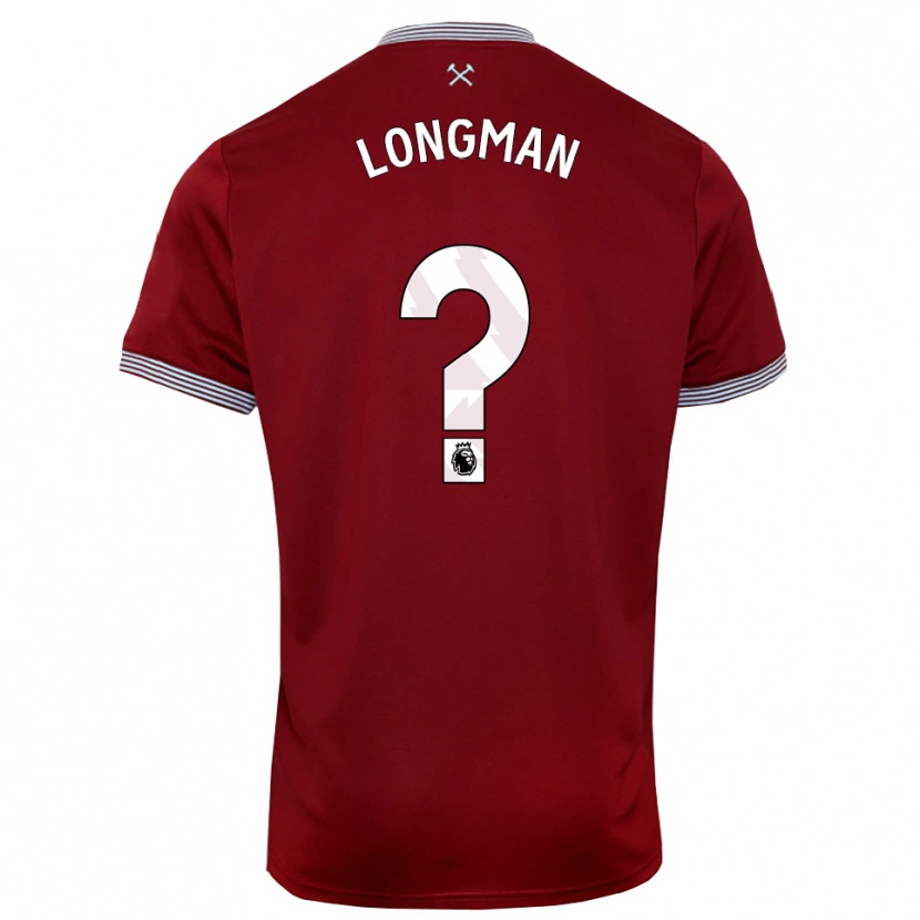 Danxen Kvinnor Jude Longman #0 Vinröd Vit Hemmatröja Matchtröjor 2025/26 Tröjor T-Tröja