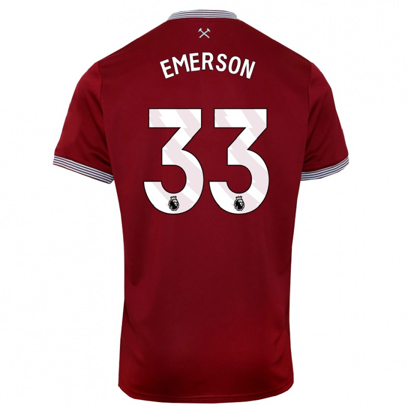 Danxen Kvinnor Emerson #33 Vinröd Vit Hemmatröja Matchtröjor 2025/26 Tröjor T-Tröja