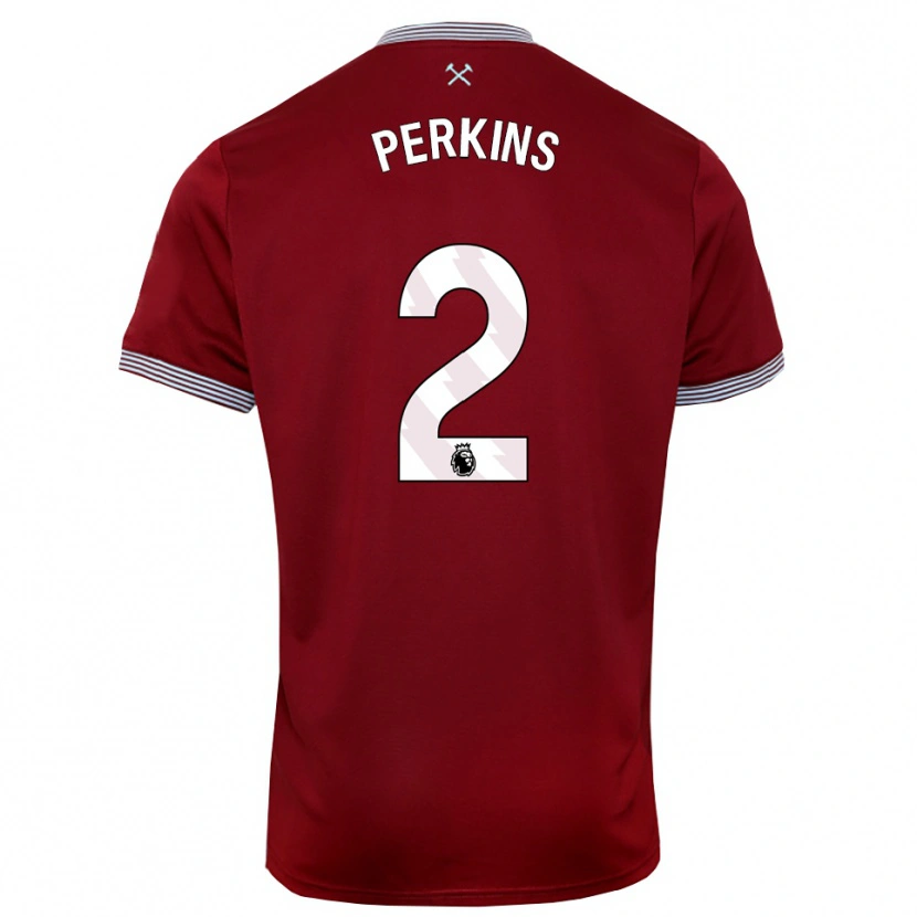 Danxen Kvinnor Vinnie Perkins #2 Vinröd Vit Hemmatröja Matchtröjor 2025/26 Tröjor T-Tröja