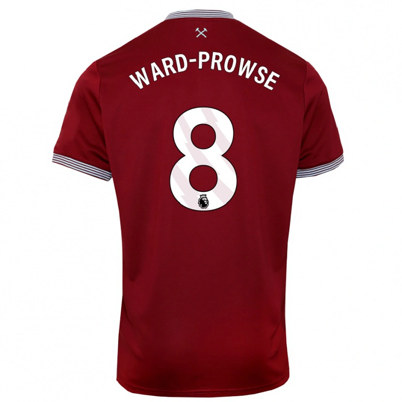 Danxen Kvinnor James Ward-Prowse #8 Vinröd Vit Hemmatröja Matchtröjor 2025/26 Tröjor T-Tröja