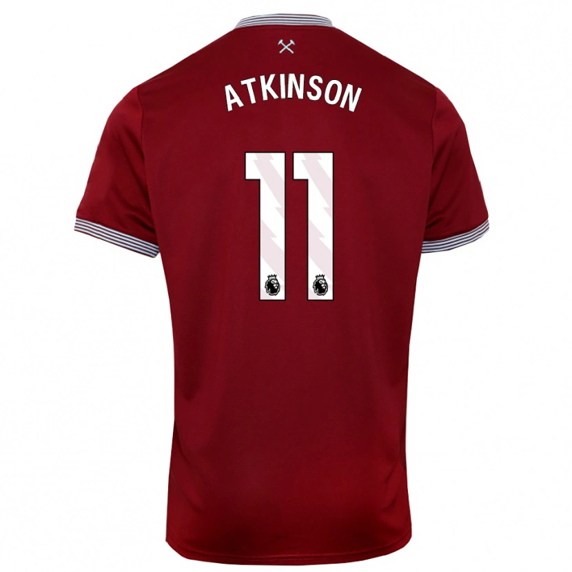 Danxen Kvinnor Izzy Atkinson #11 Vinröd Vit Hemmatröja Matchtröjor 2025/26 Tröjor T-Tröja