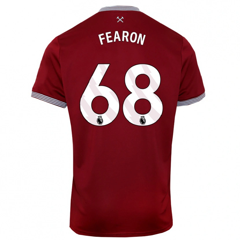 Danxen Kvinnor Preston Fearon #68 Vinröd Vit Hemmatröja Matchtröjor 2025/26 Tröjor T-Tröja