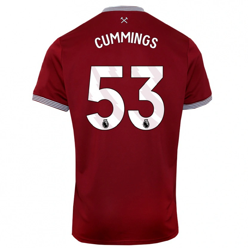 Danxen Kvinnor Daniel Cummings #53 Vinröd Vit Hemmatröja Matchtröjor 2025/26 Tröjor T-Tröja