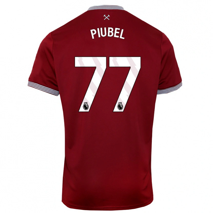 Danxen Kvinnor Seraina Piubel #77 Vinröd Vit Hemmatröja Matchtröjor 2025/26 Tröjor T-Tröja