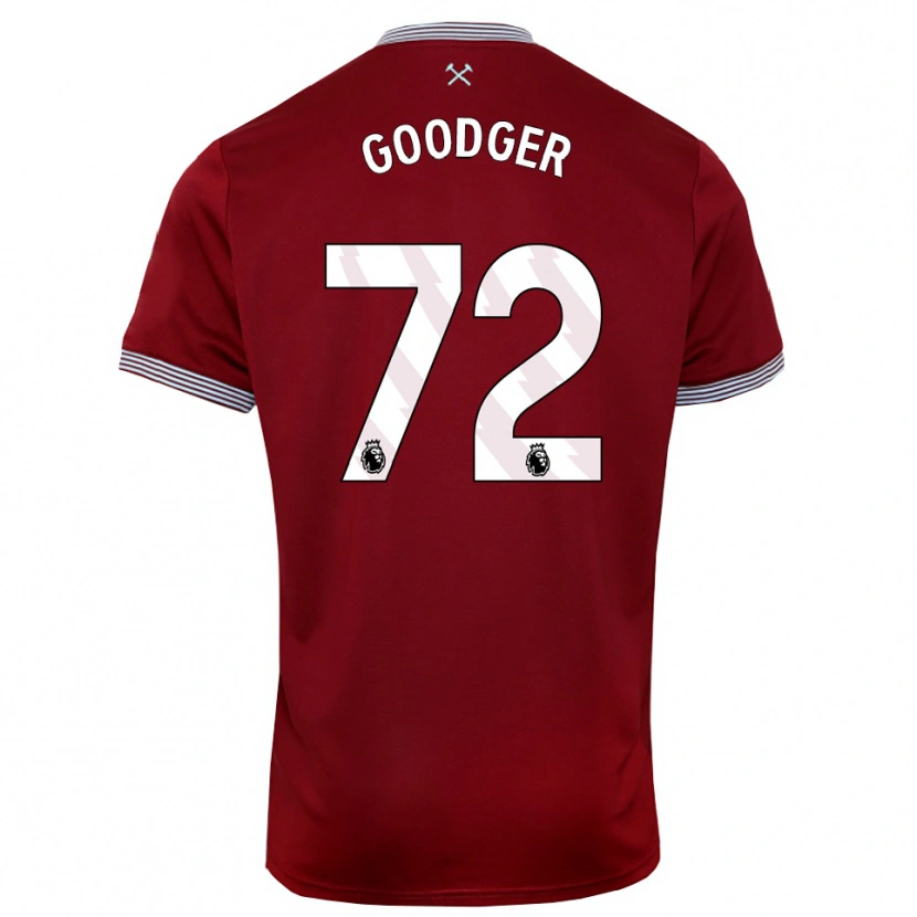 Danxen Kvinnor Tommy Goodger #72 Vinröd Vit Hemmatröja Matchtröjor 2025/26 Tröjor T-Tröja