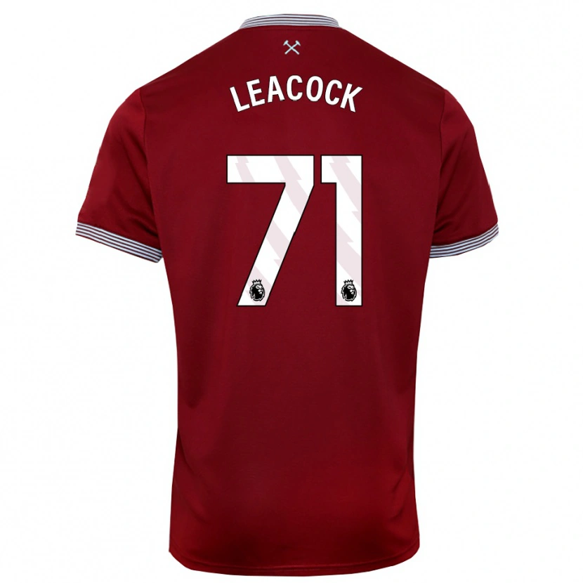 Danxen Kvinnor Callum Leacock #71 Vinröd Vit Hemmatröja Matchtröjor 2025/26 Tröjor T-Tröja