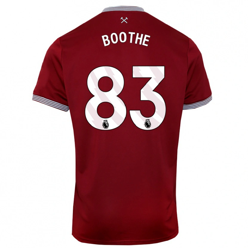 Danxen Kvinnor Sebastian Boothe #83 Vinröd Vit Hemmatröja Matchtröjor 2025/26 Tröjor T-Tröja