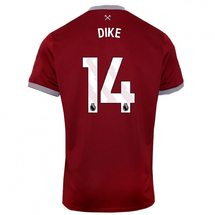 Danxen Kvinnor Lewis Dike #14 Vinröd Vit Hemmatröja Matchtröjor 2025/26 Tröjor T-Tröja