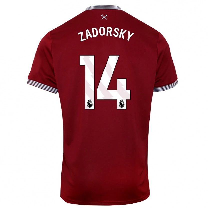 Danxen Kvinnor Shelina Zadorsky #14 Vinröd Vit Hemmatröja Matchtröjor 2025/26 Tröjor T-Tröja
