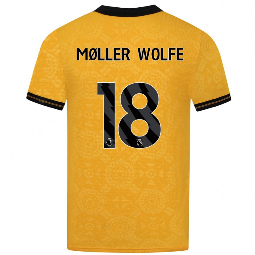 Danxen Kvinnor David Møller Wolfe #18 Gul Svart Hemmatröja Matchtröjor 2025/26 Tröjor T-Tröja
