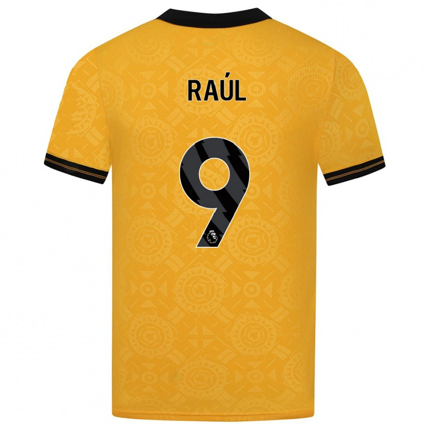 Danxen Kvinnor Raul Jimenez #9 Gul Svart Hemmatröja Matchtröjor 2025/26 Tröjor T-Tröja
