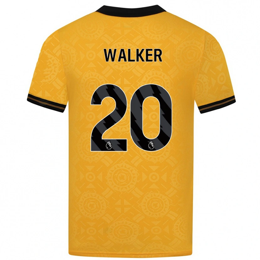 Danxen Kvinnor Lowri Walker #20 Gul Svart Hemmatröja Matchtröjor 2025/26 Tröjor T-Tröja