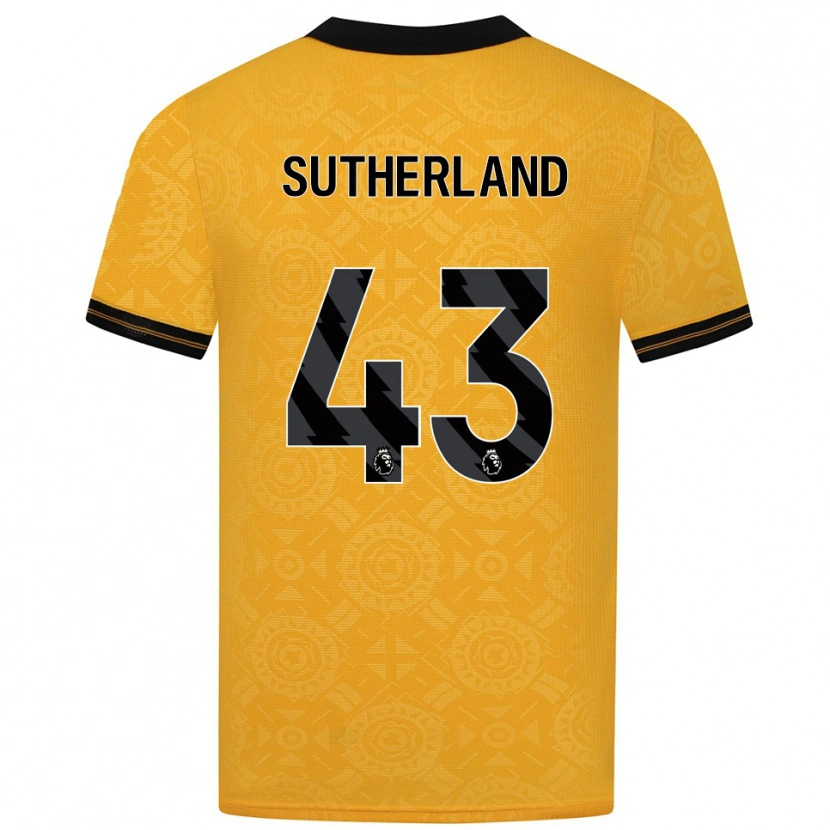 Danxen Kvinnor Ethan Sutherland #43 Gul Svart Hemmatröja Matchtröjor 2025/26 Tröjor T-Tröja