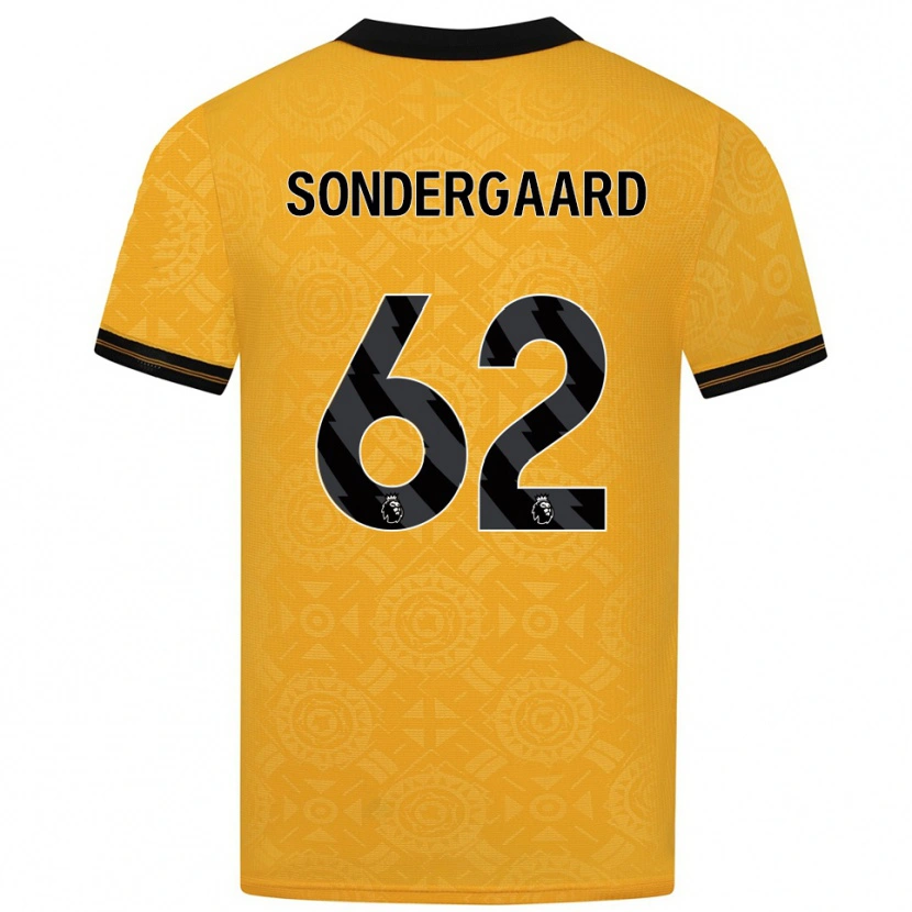 Danxen Kvinnor Andreas Sondergaard #62 Gul Svart Hemmatröja Matchtröjor 2025/26 Tröjor T-Tröja